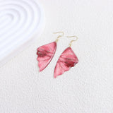 Daiiibabyyy  Cute Multiple Pink Opal Rhinestone Heart Flower Geometric Drop Earrings Enamel Simulated Pearl Pendant Earring for Women