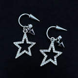 Daiiibabyyy  Grunge RockShiny Crystal Stud Earrings Cool Accessories for Women 90s Aesthetic Punk Fashion Earrings Cross Cool Jewelry Goth