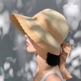 Daiiibabyyy  Double-sided Wear Fisherman's Hat Women's Casual Face Shading Sunscreen Hat Broken Flowers Age Reduction Sun Shading Basin Hat