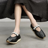 Daiiibabyyy  New Womens Mary Jane Shoes Exquisite Imitation Pearl Casual Shoes for Woman Fashion Ballet Sneakers Designer Shoes Zapatos Mujer