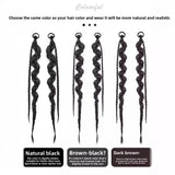 DAIIIBABYYY  -  Colorful Women's Braided Hair Extensions Millennium Hot Girl Chunky Twist Fake Hair Tail Fashion New Chinese Style