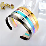 Daiiibabyyy Cuff Bracelets on Hand Couple Fashion Bangles Charm Stainless Steel Bracelet for Women Jewellery Accessories