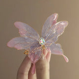 Daiiibabyyy  1PC Butterfly Dream Super Fairy New Chinese Retro Heat Shrink Butterfly Hair Clip Niche Design Temperament Hanfu Side Clip