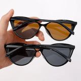 Daiiibabyyy Y2K Cat Eye Style Sunglasses for Women Vintage Gradient Sun Glasses Shades Female Retro Designer Sexy Cat Eye Mirror Sunglass