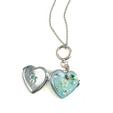 Daiiibabyyy  Harajuku Kawaii Glitter Blue Star Pendant Necklaces for Women Y2K Charm 90s Aesthetic Crystal Mirror Necklace Accessories Punk