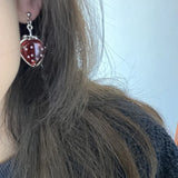 Daiiibabyyy Lovely Fruit Strawberry Women's Earrings Romantic Valentine's Day Gift