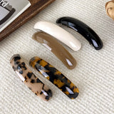 Daiiibabyyy  Hairpins Spring Clip Acetate Hair Clip for Women Elegant Exquisite Barrettes 1Pc Retro Leopard Fashion Hair Accessories Colorful