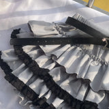 DAIIIBABYYY  -  Y2k Aesthetic A-line Pleated Mini Skirt Ruffled Patchwork Sweet Women Skirts High Waist Slim Streetwear Grunge Faldas Harajuku