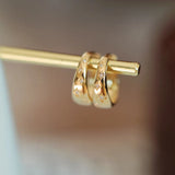 Daiiibabyyy  Luxury Zircon Star Hoop Earrings Sweet Romantic French Rhinestone Gold Color Ear Buckle Jewelry Gifts for Women Girls