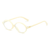 DAIIIBABYYY  -  Y2K Retro Oval Frame Glasses for Women Female Leopard Sweet Cool Eyewear Trend Reading Computer Anti Blue Light Eyeglasses