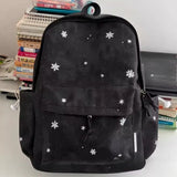 Daiiibabyyy  Vintage Y2k Aesthetic 15.6 Inch Laptop Bags for Women Kawaii Print Backpacks High-capacity Students Travel Schoolbags All Match
