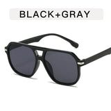 DAIIIBABYYY  -  Double Beam Rice Nail Sunglasses Women's New Style Simple And Fashionable Sunglasses Street Photography Sun Protection Glasses