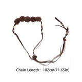 Daiiibabyyy  Bead Bohemian Floral Waist Rope Rose Jeans Decor Dress Waist Chain Skirt Accessories Korean Style Ethnic Style Bead Waist Belt