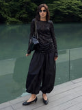 Daiiibabyyy  Fashion Cotton Hip-hop Lantern Pants Spring and Summer Women Simple Solid Loose Soft Breathable Casual Street Dance Harem Pants