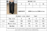 DAIIIBABYYY  -  Simple Straight-leg Casual Pants Loose and Slim Elastic Waist and Floor Trousers for Women