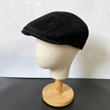 Daiiibabyyy  New Womens Mens Cotton Ivy Cap Women Beret Cabbie Driver Hat Newsboy Hat  Autumn Winter Flat Hats Gray Vintage Gatsby Beret 08