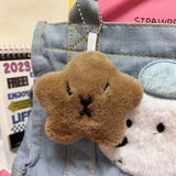 Daiiibabyyy Capybara Key Chain Pendant Soft Long Plush Cute Anime Fluffty Doll Children Gifts Kawaii Bag Pendant Keychain Porte - Clés