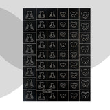 Daiiibabyyy 1PC Nail Stickers Stencils Love Heart Number Butterfly Design Decals Water Slider Wrap Nail Art Decorations Printing Sticker