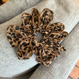 Daiiibabyyy  Elastic Flower Hair Scrunchies Cloth Korean Style Blue Plaid Hair Ring Ponytail Holder Hair Rope Lattice Hair Tie Daily