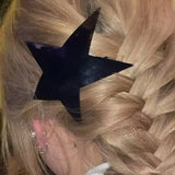Daiiibabyyy  Irregular Star Spring Clip: Subtle Sweet Cool Spicy Girl Versatile Temperament Edge Headpiece One Word Clip