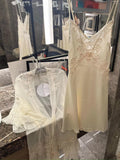 Daiiibabyyy  Vintage Ice Silk Sexy Lingerie Pajamas Women's Dressing Gowns New Water-soluble Flower Mesh Lace Silk Suspender Nightdress
