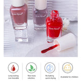 40 Colors No Bake Water-based Nail Polish Glitter Sequins Long-lasting Tearable Healthy Tearable Quick-drying Nude Nail Polish