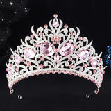 Daiiibabyyy  Bridal Crown Vintage Baroque Big Rhinestone Tiaras Headdress Pageant Miss Party Wedding Crown Jewelry Hair Accessories