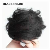 Daiiibabyyy  Straight Synthetic Messy Bun Hair Piece Natural Looking Chignon Hair Extension With Mini Rubber Band Scrunchies Donut Wig Hair