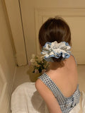 DAIIIBABYYY  -  Large Denim Double layered Hair Scrunchies With Lace for Girls and Women Elastic  Hair Bands Nordic Style Hair Accessories