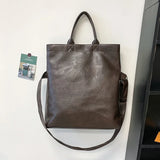 Daiiibabyyy  Designer Style Men's Commuting File Bag Hand-Held Briefcase Multifunctional Large Capacity Versatile Tote Bag Crossbody Bag
