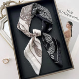 DAIIIBABYYY  -  New Silk Square Scarf Women Luxury Floral Print Kerchief Soft Satin Hairband Hands Bag Ribbon Foulard Hijab Neckerchief Headband