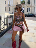 Daiiibabyyy  New Summer European and American Style Sexy Leopard Print Print Bow Tube Top Thin Versatile Short Top Vest For Women