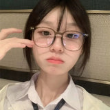 Daiiibabyyy   -  Retro Square Frame Oversized Anti Blue Light Glasses Office Computer Read Versatile Anti Radiation Video Gaming Eyewear Goggles