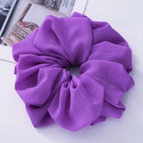 Daiiibabyyy  Big Size Chiffon Scrunchies For Muslim Women Custom Elastic Volumizing Oversized Neat stitching Malaysian Bunch Hair Tie