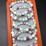 DAIIIBABYYY  -  9MM Natural Feather Fluorite Bracelet String Charms Handmade Crystal Jewelry Stretch Fashion Bangle Children Birthday Gift 1PCS