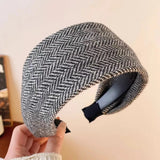 Daiiibabyyy  Vintage Wide Headband Women Thick Wool Hairband Fashionable Hair Accessories Stylish Hairband Chic Wide Headband for Women
