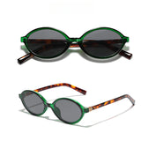 Daiiibabyyy  New Sunglasses for Men Oval Retro Sun Glasses Women and Transparent Glasses Frame