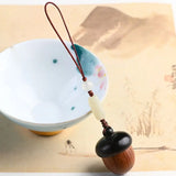 DAIIIBABYYY  -  Decoration Acorn Pendant Sandalwood Couple Sweater Chain Women Necklace Car Key Chain Chinese Style Key Ring Wooden Key Chain