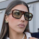 Daiiibabyyy  Fashion Oversized Women Sunglasses Brand Designer Plastic Female Big Frame Gradient Sun Glasses UV400 gafas de sol mujer
