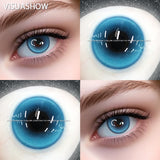 Daiiibabyyy  1 Pair Monaco Blue Color Contact Lenses Color Brown Purple Green Grey Cosmetic Lens Half Yearly Natural Fashion Beauty