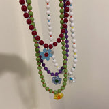DAIIIBABYYY  -  Docona Bohemian Style Colorful Rice Bead Resin Conch Shell Starfish Necklace for Women Summer Beach Party Gift Ideas