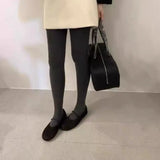 Daiiibabyyy  Faux Horsehair Ballet Flats Women Round Toe Elastic Band Mary Janes Shoes New Designer Fur Flats Women Cozy