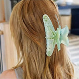 Daiiibabyyy  1pc multi-color starfish hair clip acrylic hair claws, summer beach hair clip with claws for strong fixation