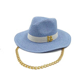 Daiiibabyyy  Summer straw hat 100% paper green ladies summer beach sun protection flat top straw hat шляпа женская летняя