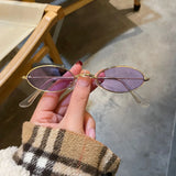 DAIIIBABYYY  -  New Unisex Retro Small Frame Oval Sunglasses Fashion Design Sun Glasses Summer Vintage Shades Eyeglasses Women's fashion glasses