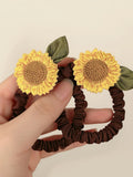 Daiiibabyyy  2pcs sunflowers hair rope hair rings, fixed hair and ponytail, suitable for thick hair thin hair, suitable for women and girls,