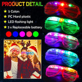 Daiiibabyyy 50PCS LED Glasses Light Up Glasses 6 Neon Colors Led Shutter Shades Glasses for Teens Adult Birthday Neon Party Favors Props