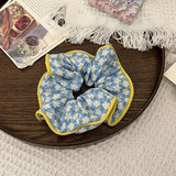 DAIIIBABYYY  -  Fashion Summer Floral Scrunchies Female Oversized Hair Ties Ropes Girls Sweet Headwear Elastic Hair Bands Pink Ponytail Holder