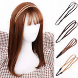 Daiiibabyyy  Pop Synthetic Head hoop Headwear 4 colors Twist Headband Wig Headband Braided Hair Band Synthetic Wig Double Braided
