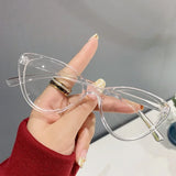 DAIIIBABYYY  -  Cat Eye Unisex Glasses Square Large Frame Women Man Vintage Flat Glasses Unisex New Anti Blu Ray TR90 Gafas De Lectura Mujer